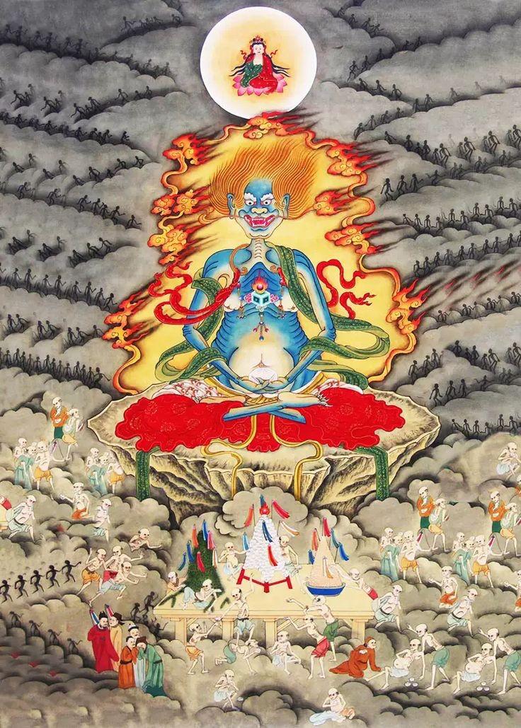 Ulkāmukha Pretarāja (面燃大士) 佛教萬聖節與佛教鬼魂（餓鬼圖）荃灣地藏王殿地藏菩薩